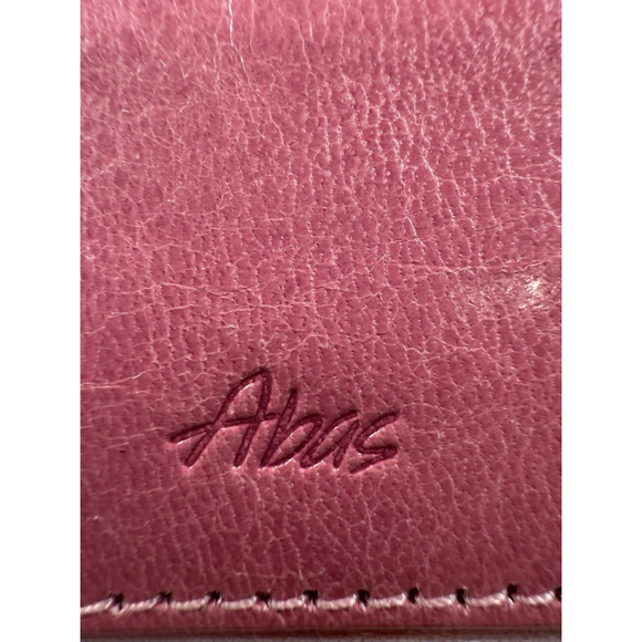 Abas Pink Leather Clutch Envelope Wallet Travel Barbie Pink - Picture 8 of 15